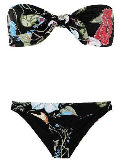 gucci flora knight bandeau bikini|net a porter gucci jumpsuit.